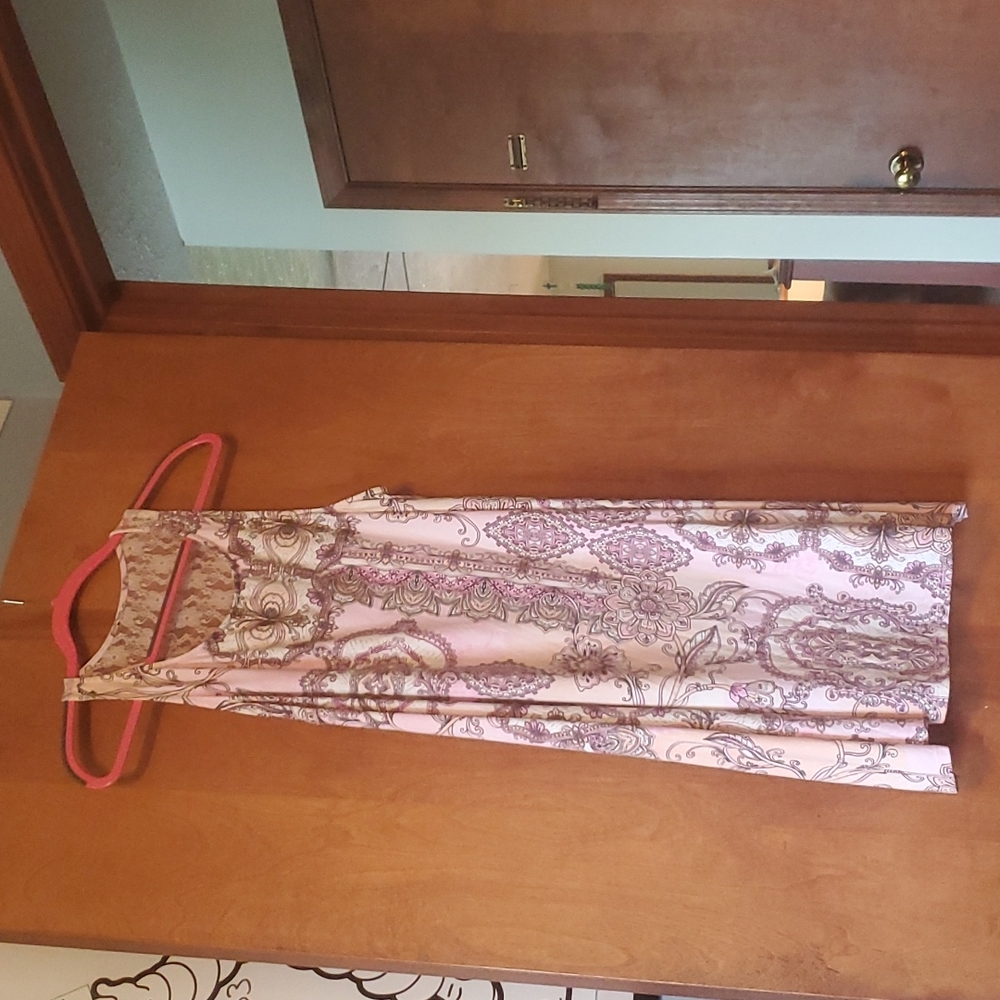 Apt. 9 Pink and Brown Paisley Pajama Dress